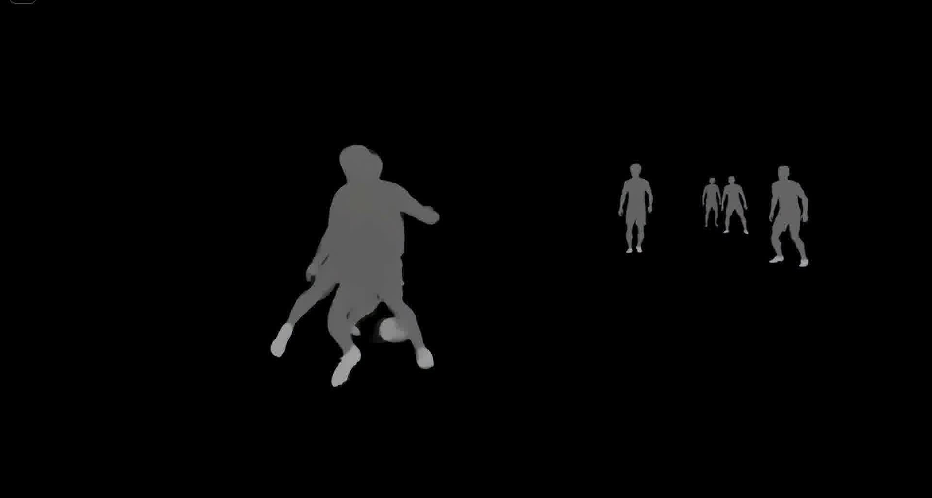 Player silhouettes detected by Futnow's computer vision engine